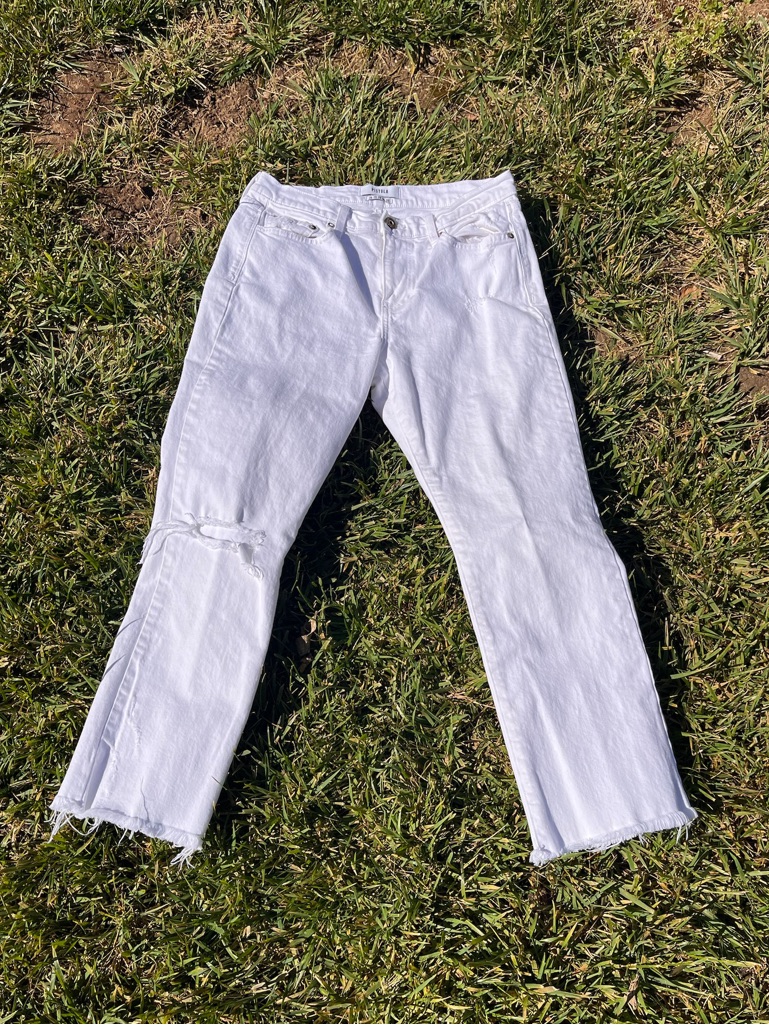 Pistola Destructed Raw Hem Jeans - Size 28